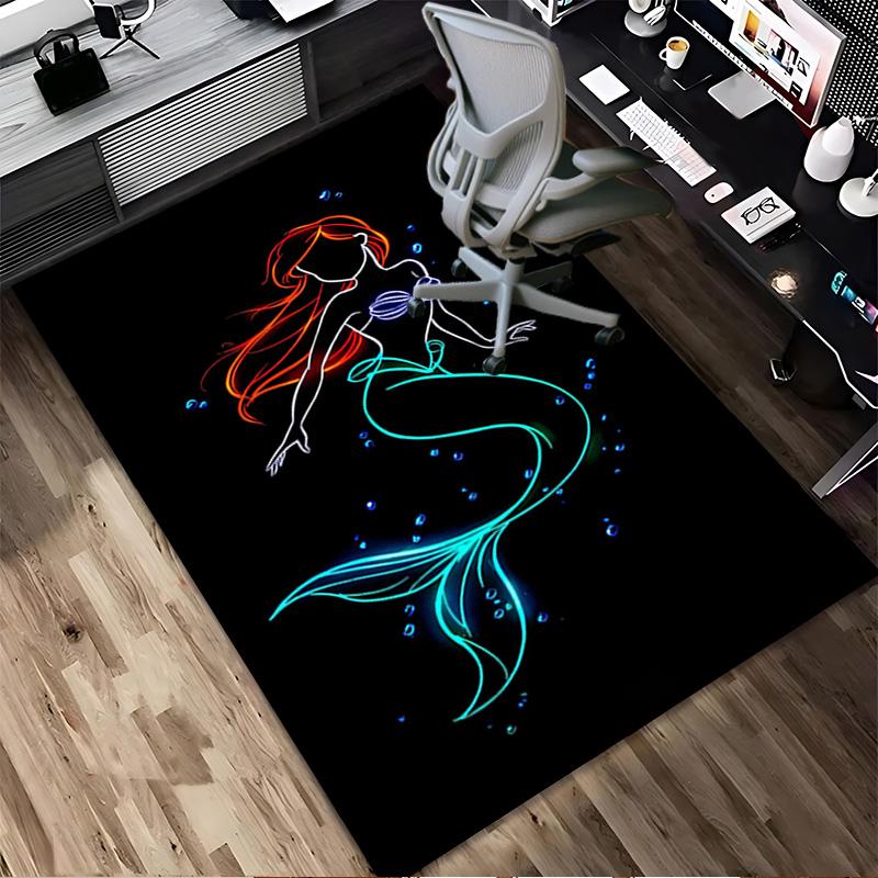 Mermaid Glow Living Room Nonslip Area Rug Soft Carpet For Bedroom Game Playroom Sofa Office Home Decor Doormat Christmas Gift C922202