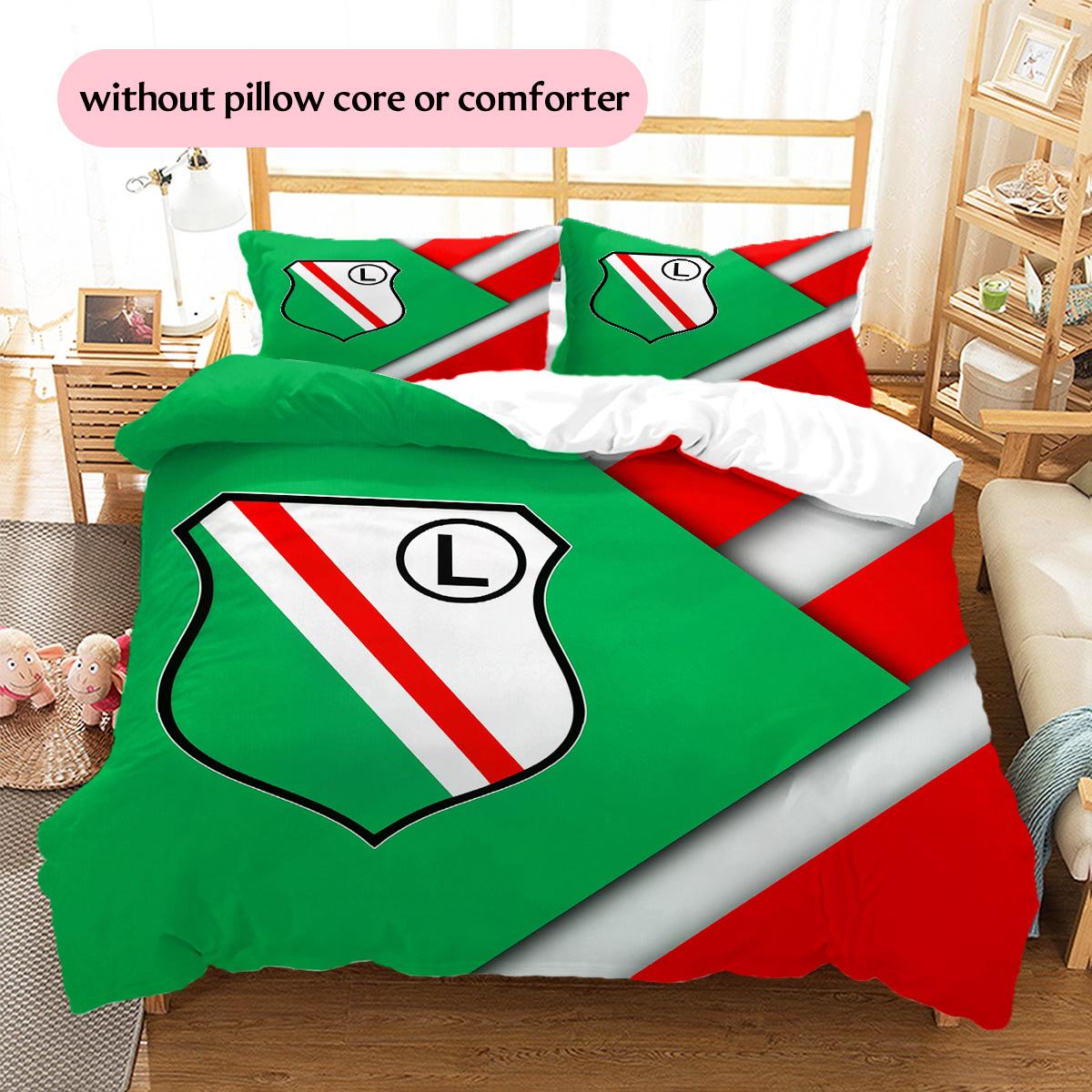 

Legia Warsaw Pattern Bedding Quilt Set Home Decoration Gift (1 * duvet cover + 2 * pillowcase without core) 135x200cm