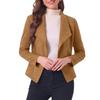 Women's Fashion Elegant Solid Color Lapel Long Sleeve Short Jacket