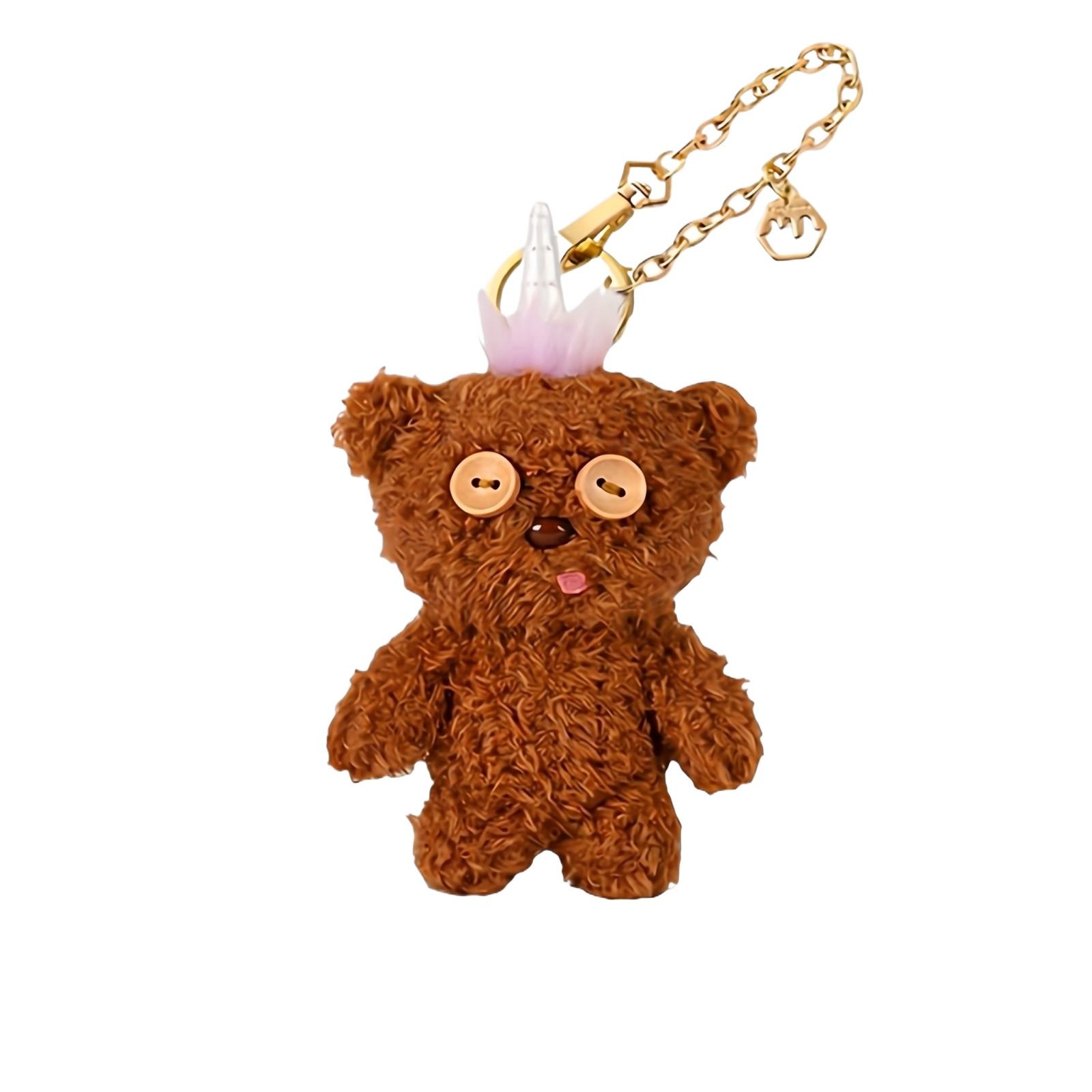 

Soft Plush Toy Stuffed Animal Doll with Single Eye and Decorative Hair Standing Design Suitable for Collectors and Gift Giving One Size