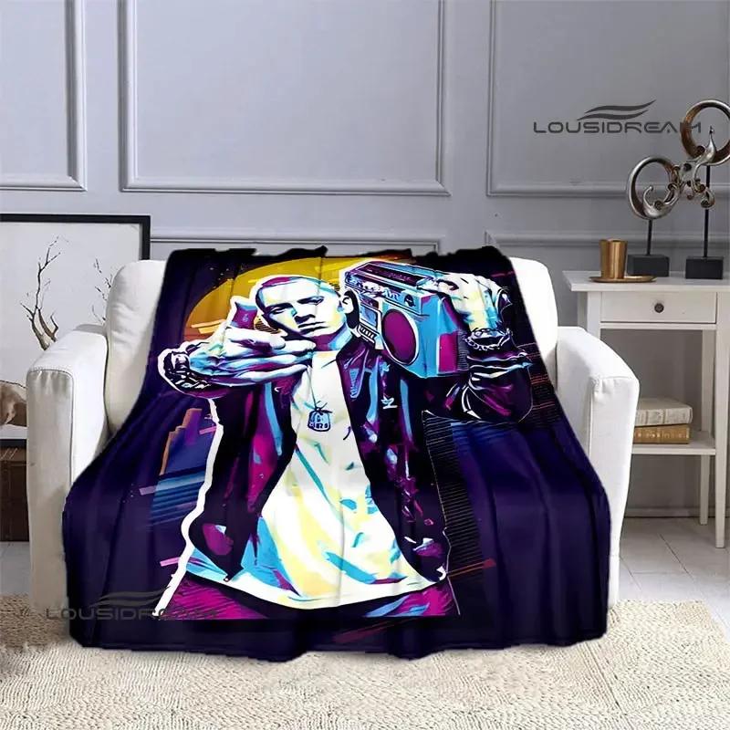 Eminem Hip-hop Singer Printing Blankets Warm Blanket Flannel Blanket Picnic Blanket Blankets for Beds Birthday Gift