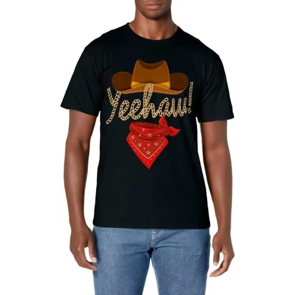 2024 Summer Tops Yeehaw Western Country Howdy Southern Cowboy Yee Haw Vintage T-Shirt