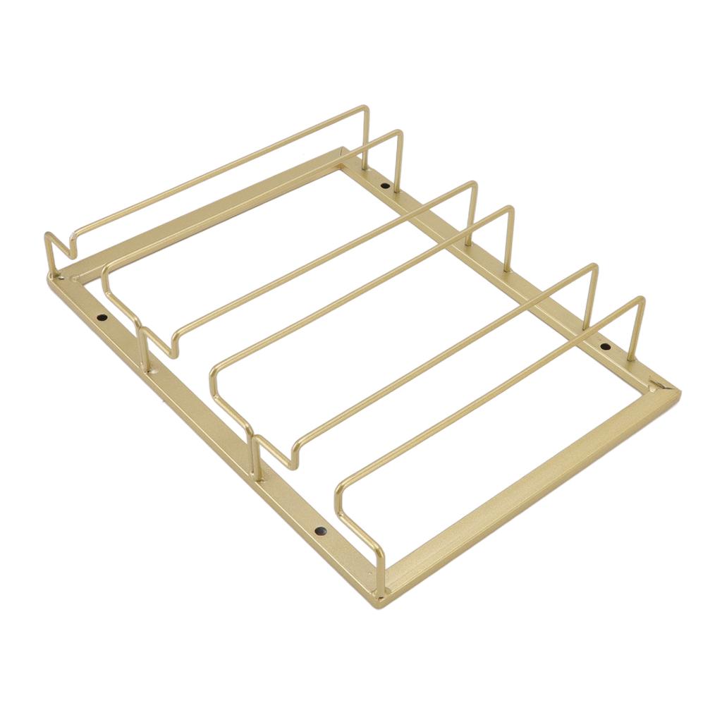 Iron Art Upside Down Wine Glass Holder European Style Hanging Wine Glass Rack Under Cabinet Gold