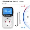 Digitaler Temperaturregler LCD Thermostat Schalter Steckdose EU Stecker Temperaturregelung Timer Steckdose Heizen Kühlen Tag&Nacht Steuerung