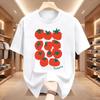 Süßes Tomaten Grafik T-Shirt Herren Sommer Lässig Kurzarm Rundhals Locker T-Shirt Gemüse Druck Oberteil