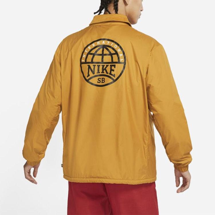 Nike SB Casual Skateboarding Collared Jacket Men Jackets Yellow DM0871-712
