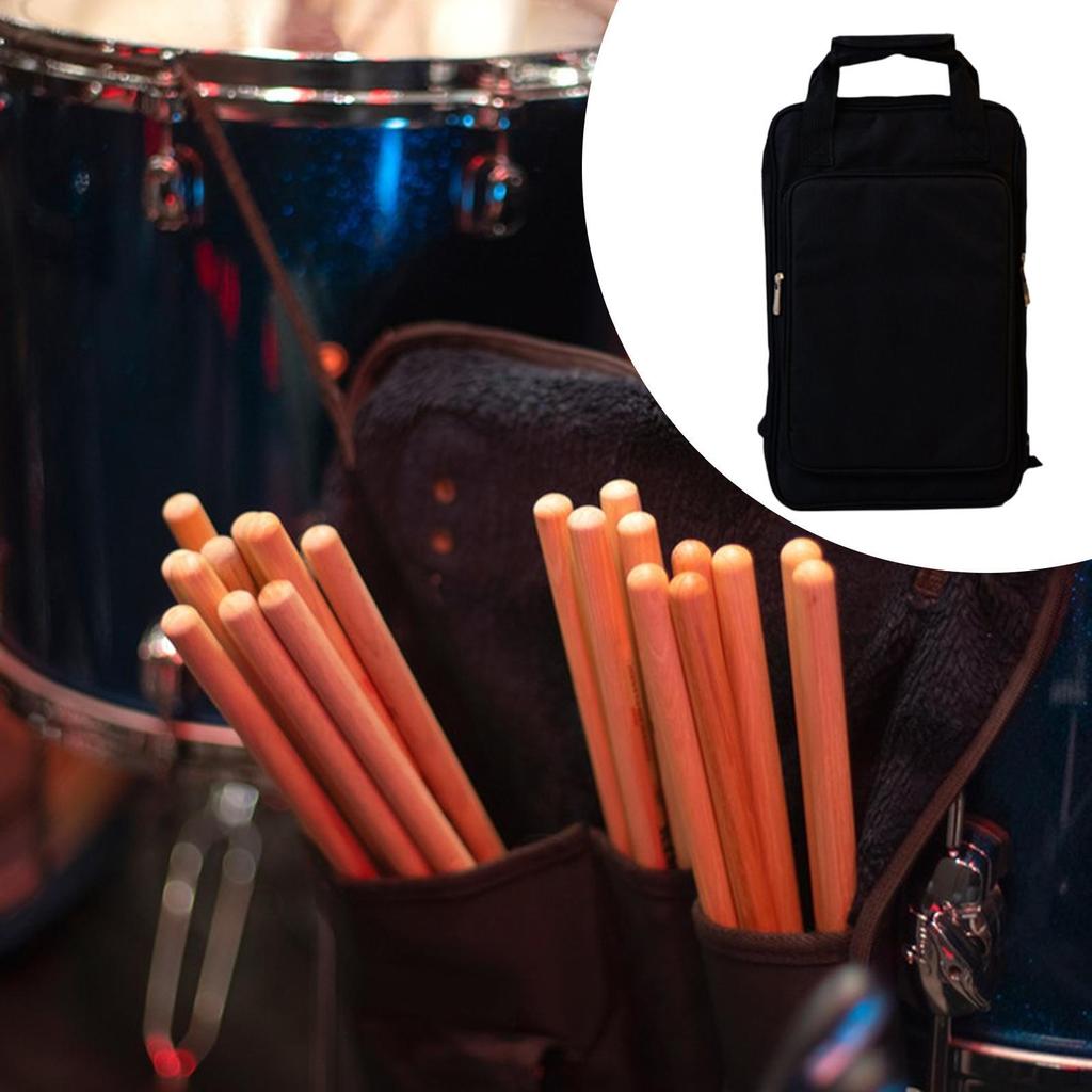 Drum Sticks Bag Drumstick Holder Portable with Handles Large Capacity Oxford Cloth