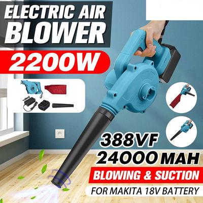 2200w 388vf ventilador de ar elétrico sem fio e sucção portátil folha computador coletor poeira ferramenta elétrica mais limpa para bateria 18v