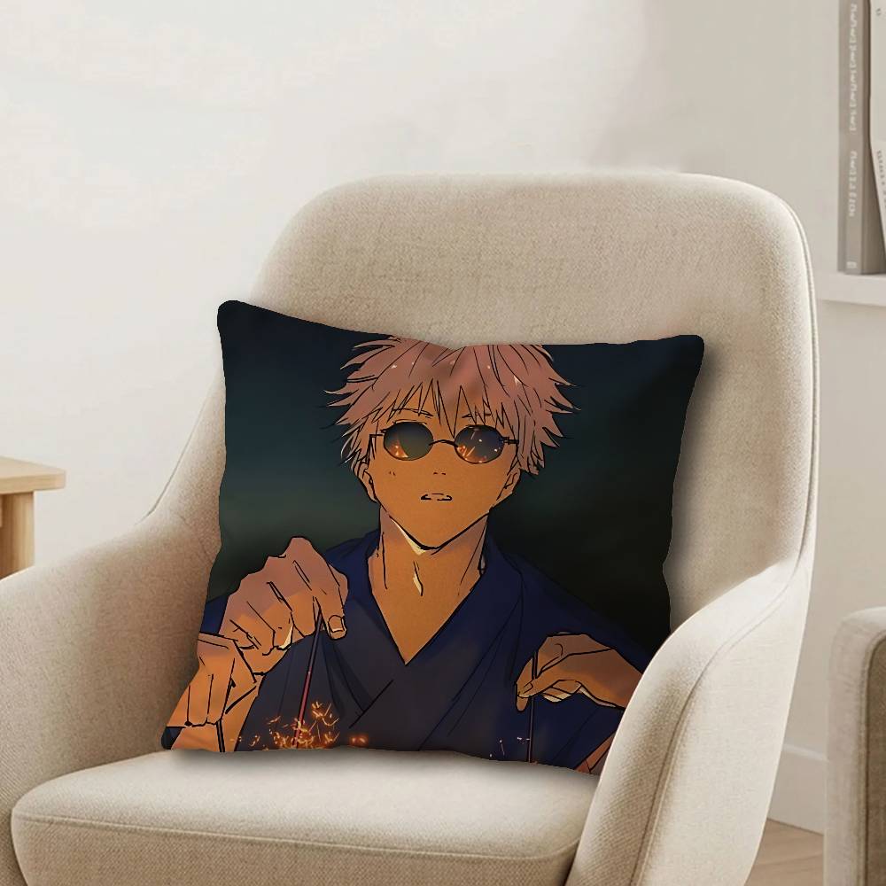 JJujutsuS Kaisen Cushion Cover Car Throw Pillow Case For Sofa Car Christmas Gift xcm xcm