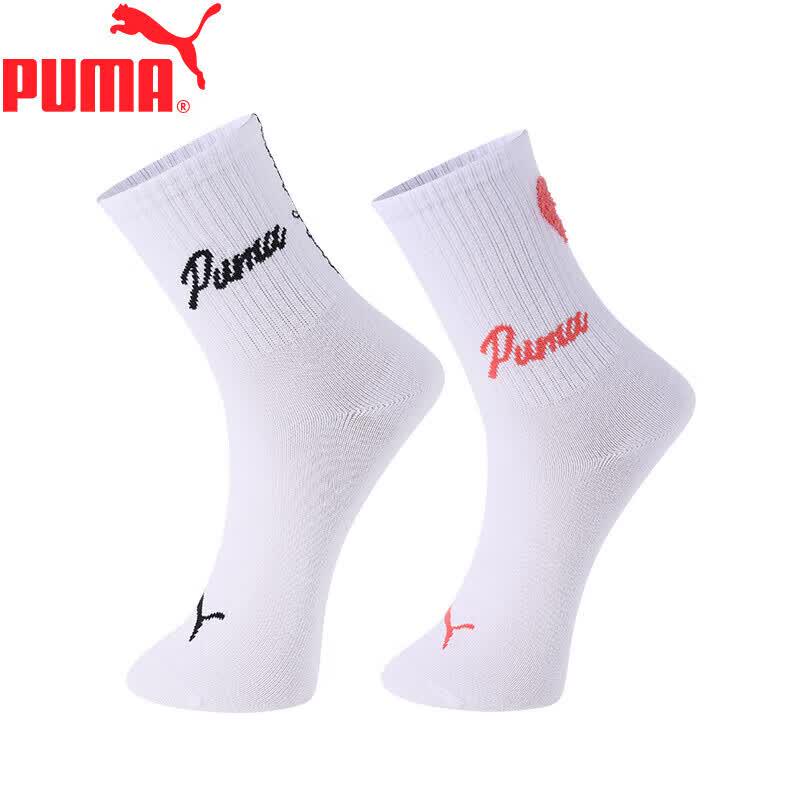Puma Fashion High-Tube Couple Socks (2-Pack) One Size