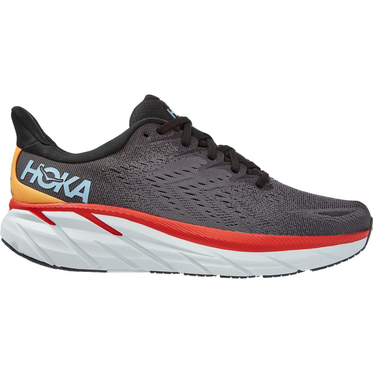 

HOKA ONE ONE CLIFTON 8 Черные кроссовки для бега на платформе Мужские (1119393-ACTL) чёрный