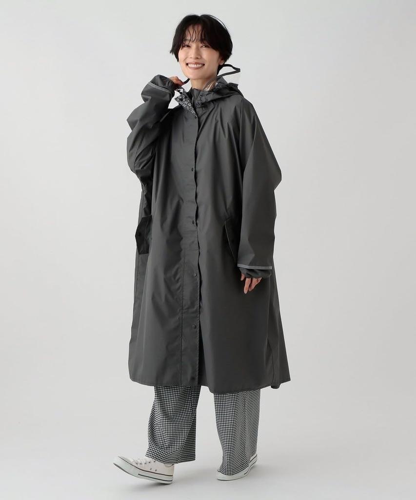 Afternoon Tea Living JK16 Tent Line Charcoal Gray Raincoat/Poncho Raincoat,