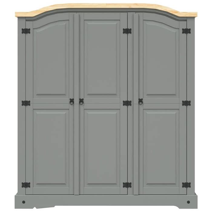 VidaXL Wardrobe with 3 Doors Corona Range Mexican Pine Grey 282621