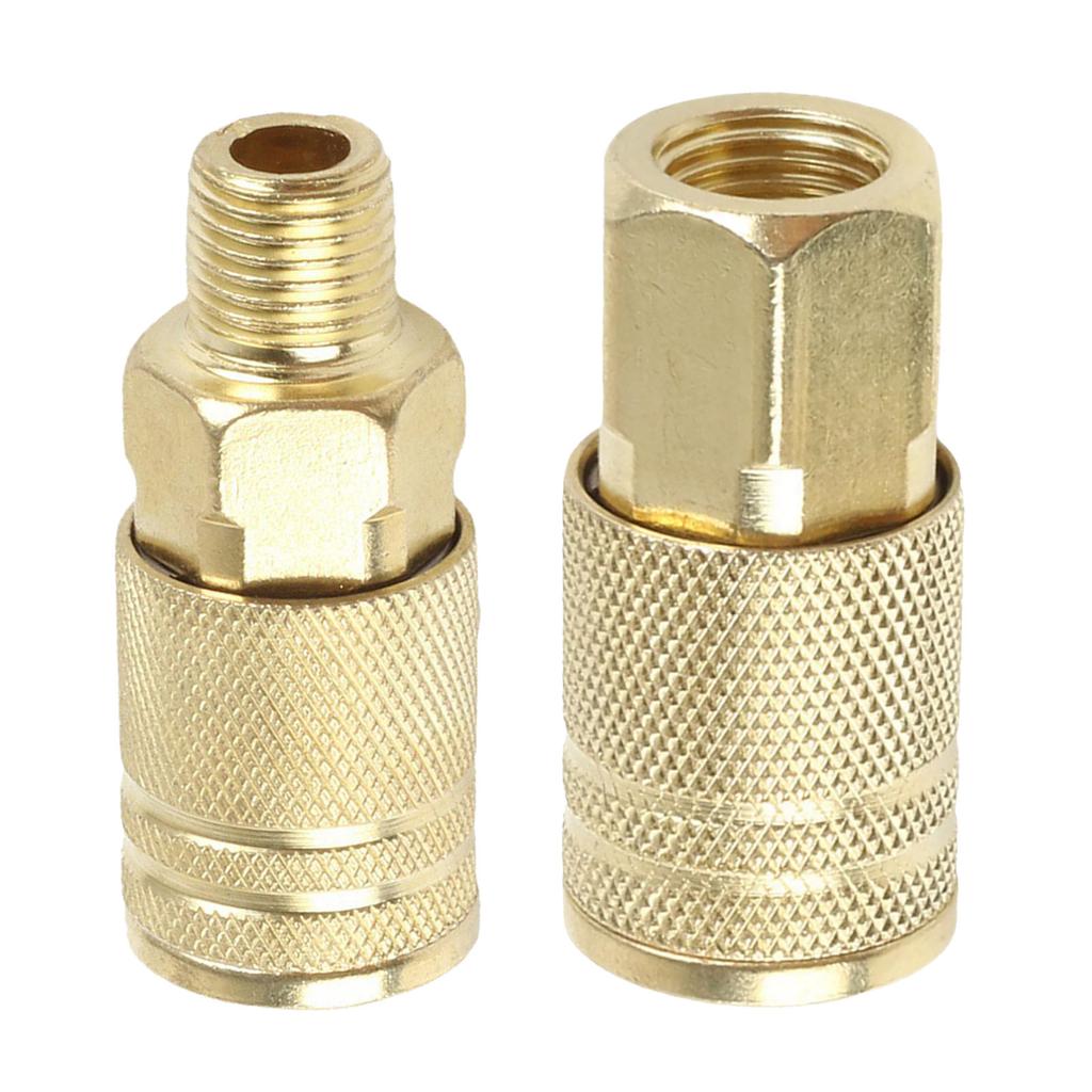 2Pcs Industrial Male Thread Pneumatic Quick Connector for Air Compressor Coupler 1/4 Coupling Connector Accessories