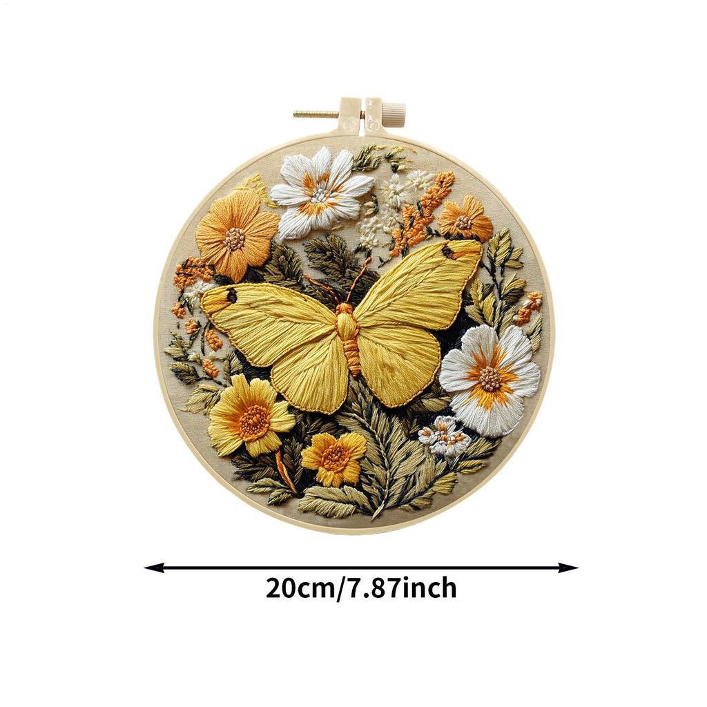 Embroidery Kit Butterfly Colorful Ornament Embroidery Projects For School Project Learning Entertainment Practice Learn Men