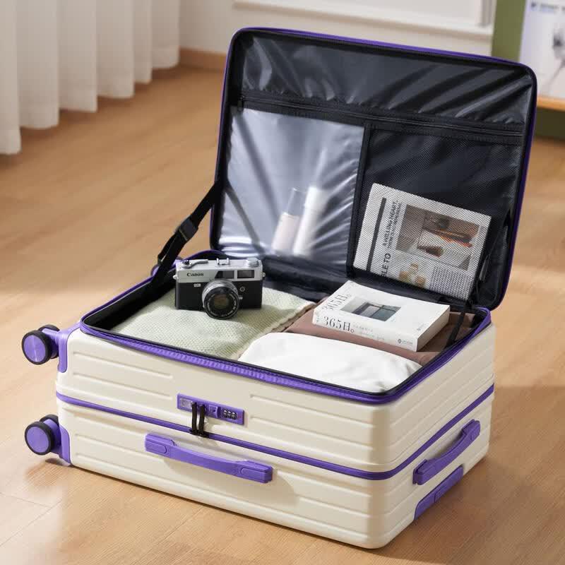 JOURHEY SHI Front-Opening Multi-functional Travel Suitcase