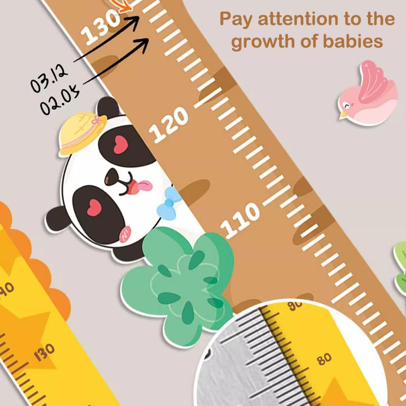 Cute Cartoon Height Sticker Unicorn Dinosaur Giraffe Wall Height Measuring Ruler Stickers For Kids Room Kindergarten Decor