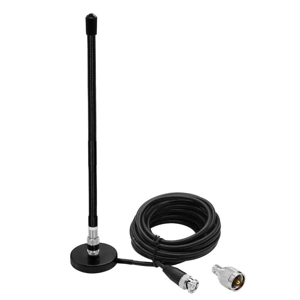 CB Antenna 27MHz Magnetic Base with BNC & PL259 Male Connector for Handed Walkie Talkie Car Mobile Ham Radio