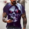 Summer Round Neck 3D Print Top Fashionable Casual Short Sleeved Men's T-shirts