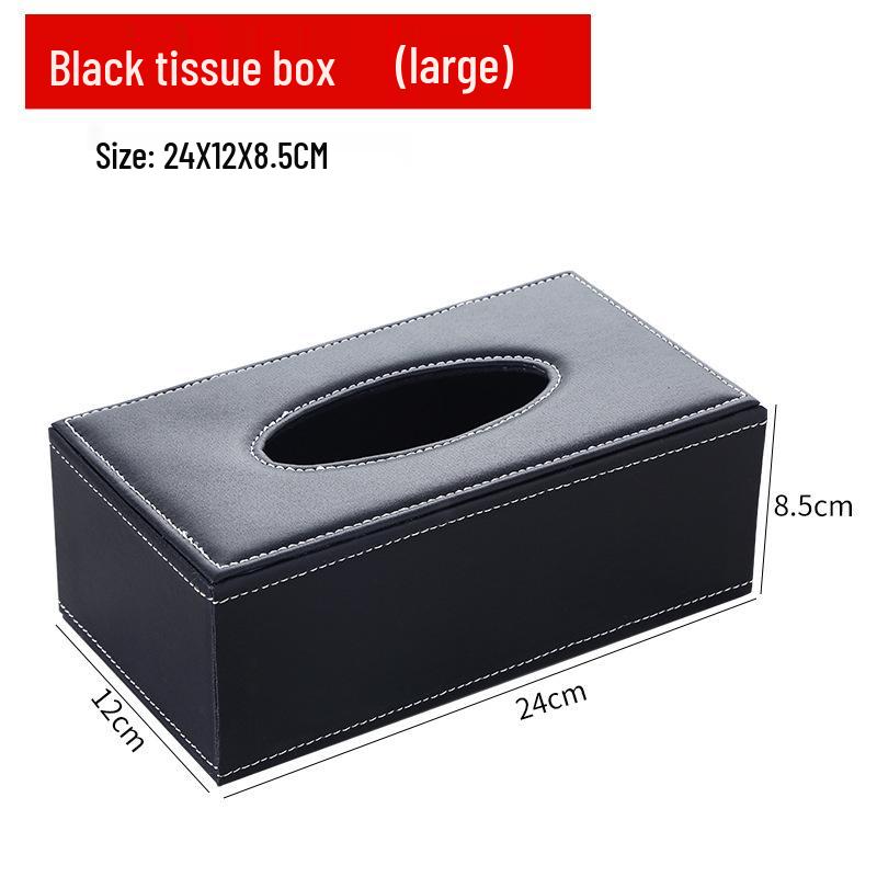 Modern Leather Tissue Box for Living Room & Coffee Table, Personalized with Logo