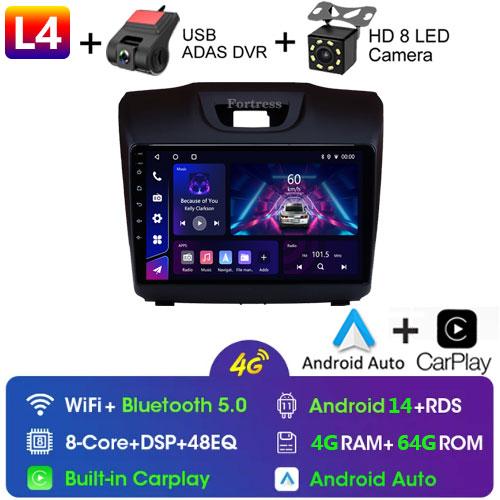 2 Din Android 14 Car Radio For Chevrolet TrailBlazer 2 2012-2016 For Isuzu D-MAX 2 2012-2018 Multimedia Player Wireless Carplay