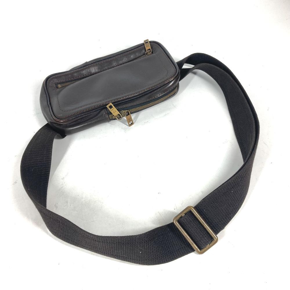 Louis Vuitton M92535 Utah Sui Belt Waist Pouch body bag Utah leather Cafe Brown