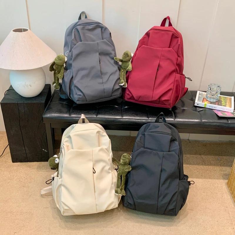 Nylon-Rucksack mit mehreren Taschen  praktischer Rucksack  Partnerlook  hohes Fassungsvermögen  schlicht  vielseitig  Persönlichkeit  neu