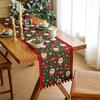 Christmas Festive Jacquard Linen Tablecloth Rectangular Runner Decorative TV Cabinet Cover