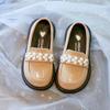 Toddler Girl's Laofers Autumn Pearl Stylish Three Colors Children Leather Shoes 23-35 Slip-on Fashion Comfy School Kids Shoe