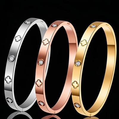 Bracelet Ins Bracelet Women's Trendy Four-leaf Clover Simple Bracelet