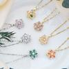 Necklace Female Internet Celebrity Rotating Zircon Bauhinia New Design Pendant Temperament Niche Light Luxury Fashion Necklace