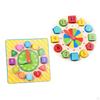 Wooden Clock Toys Fine Motor Skills Educational Toy Activities Board Lacing Threading