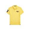 Polo Solid Color Logo Embroidered Short Sleeve Polo Shirt Men Tops Yellow MNPOKNI1N821568