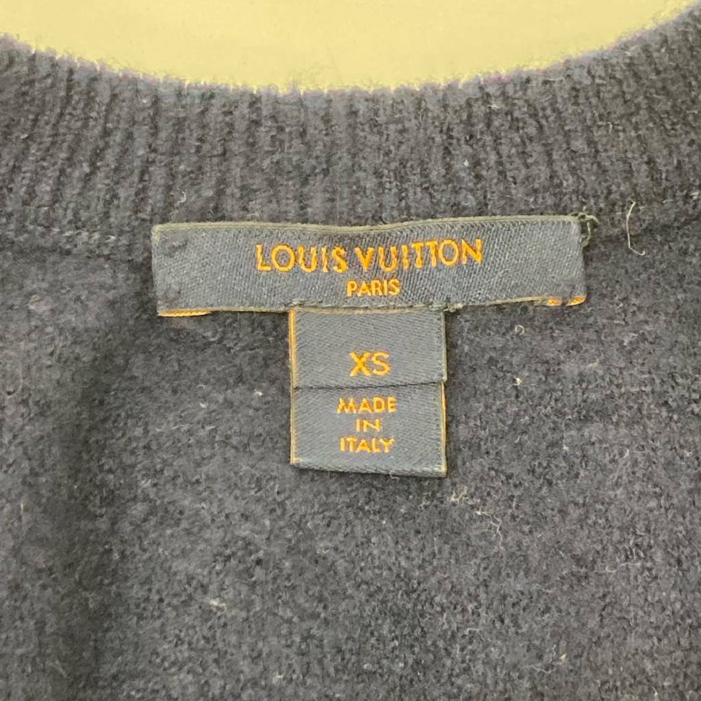 Louis Vuitton RW202W XZX FJKD09 Navy Knit Sleeveless Dress Dress XS NavyUsed