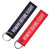 2pcs Remove Before Flight Woven Keychain Ring Red Black Key Chain for Motorcycle Car Aviation Gifts