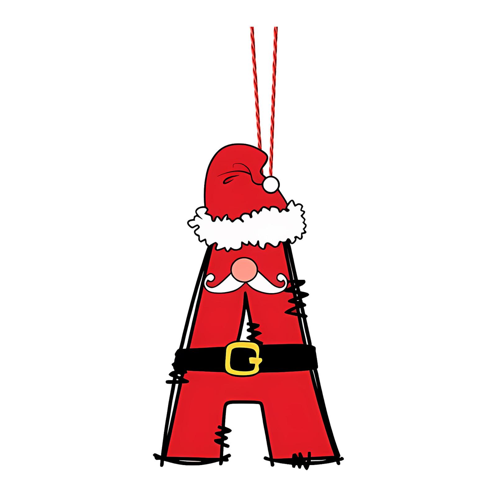 

2D 26 букв Рождественские украшения Акриловые плоские Рождественские елки Украшения для дома Украшения One Size