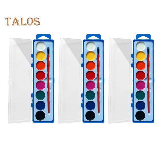 

Набор акварельных красок в коробке для детей, смываемые акварельные краски с кисточкой, набор акварельных красок для начинающих, для путешествий, занятий, экскурсий 3pcs 8 colors