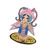 13cm Peking Opera Character MU Guiying Doll Chinese Statue Decorative Tabletop Ornament for Indoor Space Decor Multipurpose