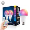 Smart RGB LED Bulb with Remote Control, 85-265V, Colorful A60RGBW Light