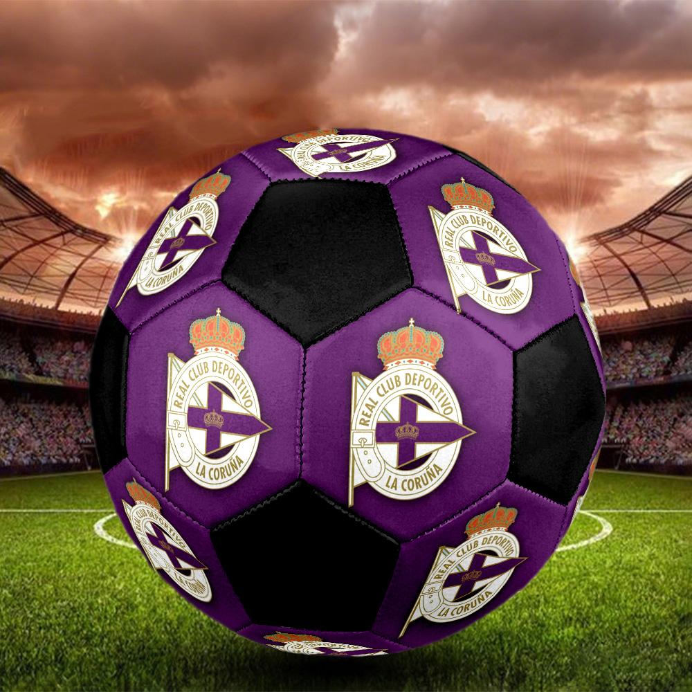 Deportivo de La Coruña Indoor Soccer Ball Colorful Machine Stitched PVC Size 5 Team Training Competition Ready Durable High-Bounce Cool Sports Gift