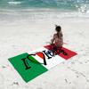 Handtuch mit Italienflagge, Dusch-, Sauna-, Reise-, Spa-Zubehör, Schnelltrocknend, Fitnesszubehör, Weiche große Strandtücher