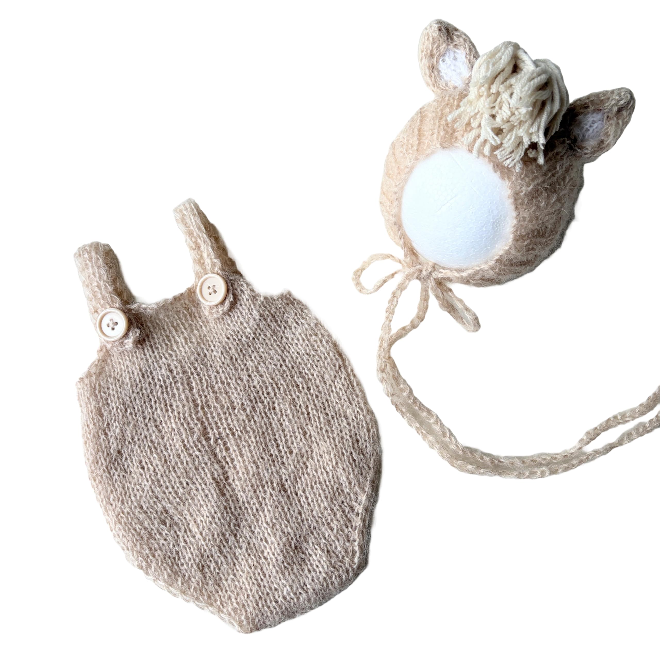 

Newborn Photo Horse Bonnet Romper Size months Available in 4 colors [NANA s shop] Costume, & 2-piece set, 0-6 (2.5-8kg), (Brown)