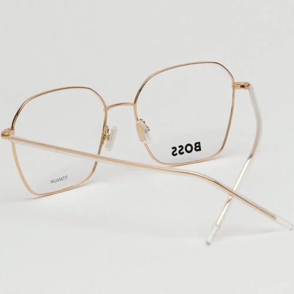 Hugo Boss Hugo Boss Titanium Eyeglass Frames BOSS1398 000 Square Lightweight Gold Rose Gold