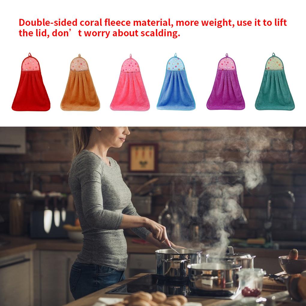 Coral Velvet Bathroom Supplies Soft Hand Towel Absorbent Cloth Dishcloths