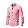 Men's Long-Sleeve Shirt With Colorful Stripes Casual Business Wear