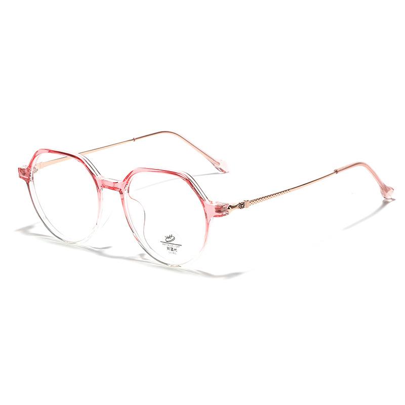 Glasses Rhombus Polygon Frame Men'S Literary And Retro Flat Mirror Women'S Face Covering Mirror