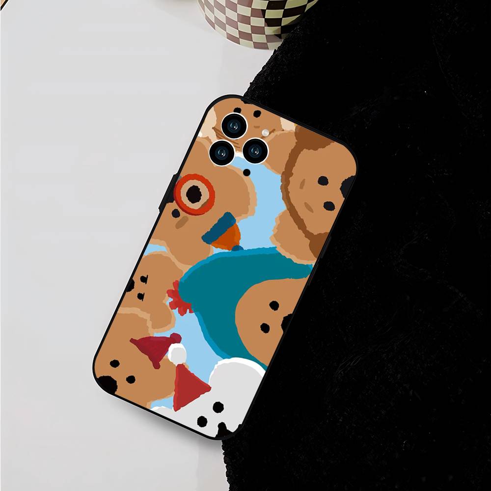 Cartoon Animation D-Dinotaeng Phone Case For IPhone 17 Air 16 15 14 13 Pro Max 11 12 Black Silicone Cover