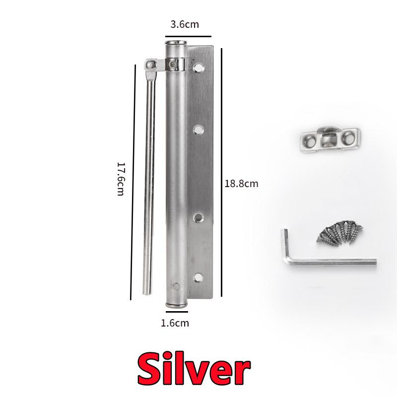 

Новый регулируемый дверной доводчик из алюминиевого сплава, автоматический дверной пружинный доводчик, мягкое закрывание, простые автоматические дверные доводчики с отскоком, фурнитура серебряный