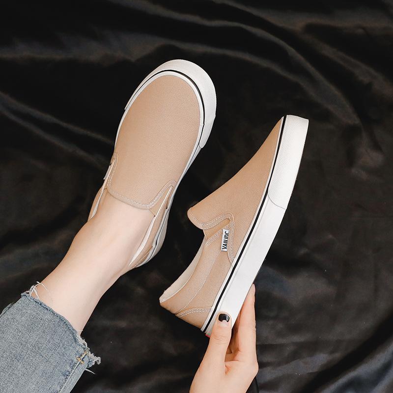 Women's Canvas Slip-On Shoes - 2025 Summer Korean Style Casual Sneakers