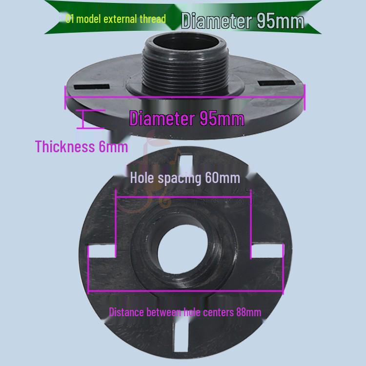 High-Frequency Speaker Horn Driver Adapter with Male/Female Threads and Multi-Hole Flange